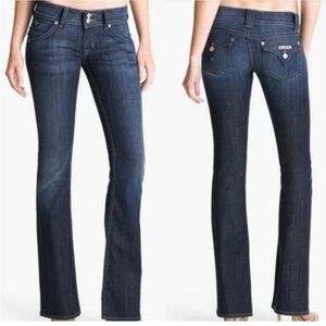 Hudson Dark Wash Signature Bootcut Flap Jeans